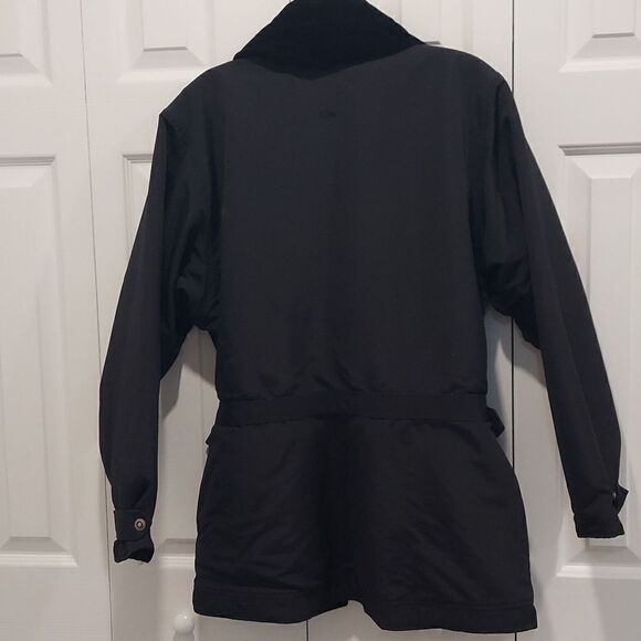 NILS Vintage 90s Retro Black Ski Jacket Reversible Velvet Size 12 - Picture 6 of 12